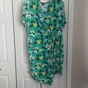 Banana Republic Floral Faux Wrap Dress XL